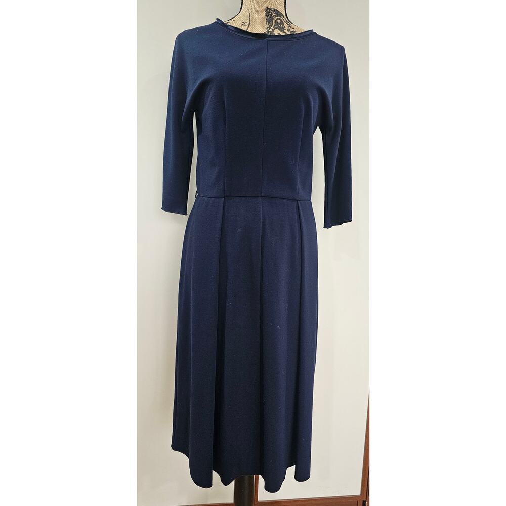 MaxMara Dress, Made in Italy, 3/4 Sleeve, Princess Hem, Pleated Skirt, Sz L